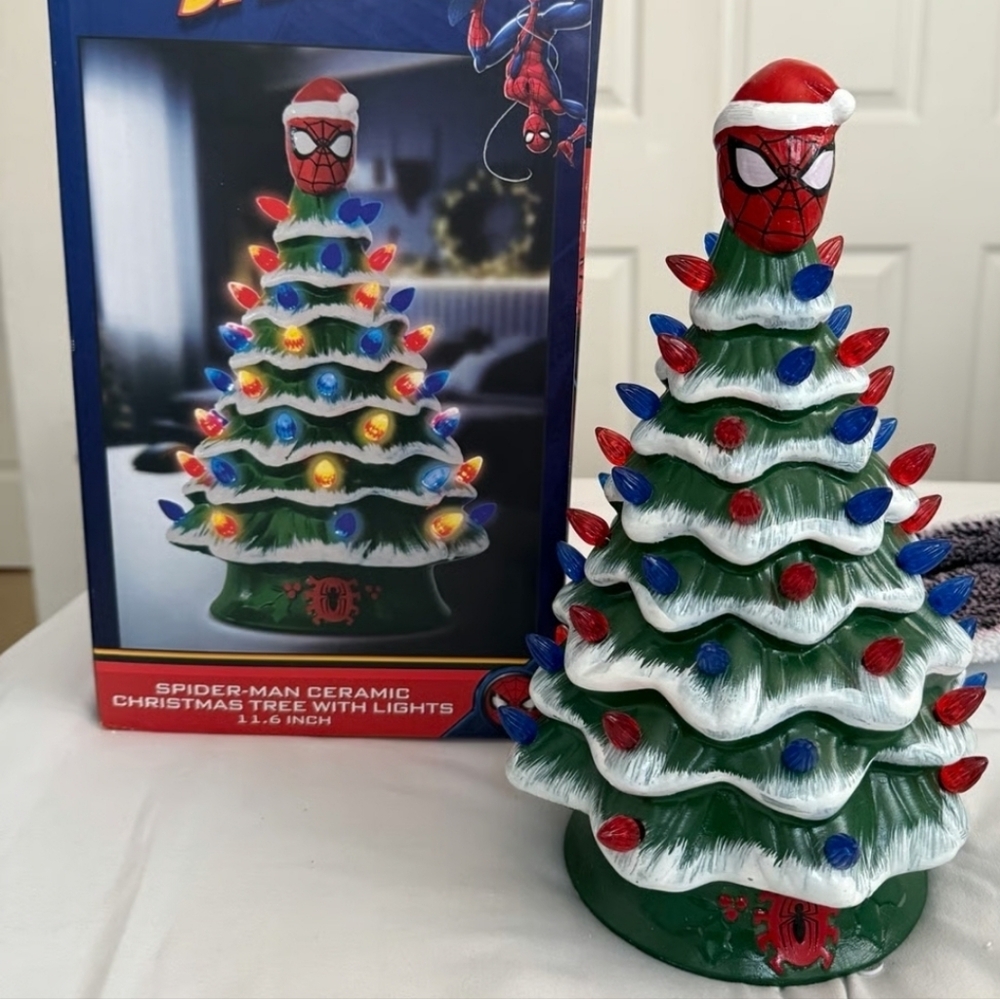 Spider-Man Ceramic Christmas Tree with Lights